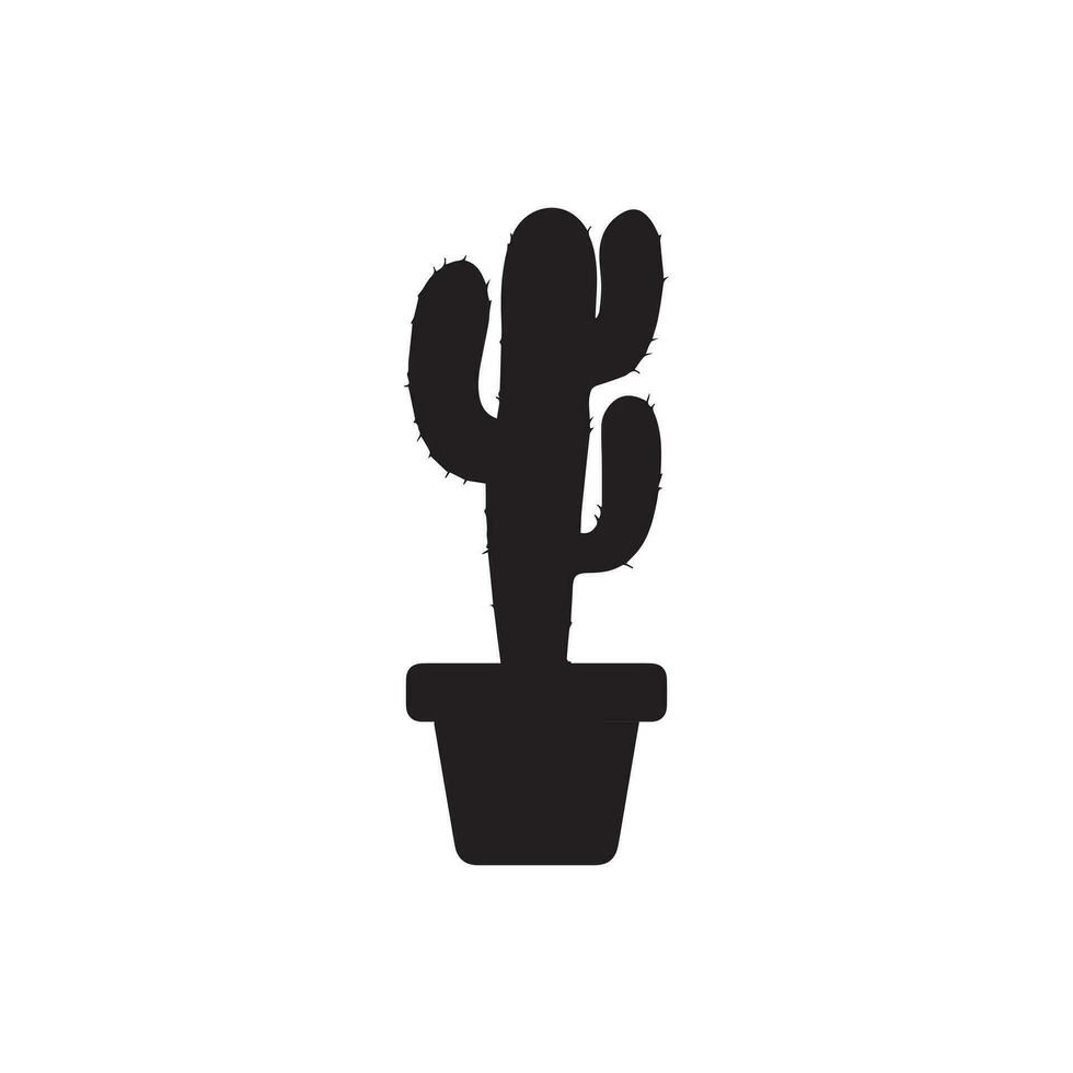 cactus icoon vector logo symbool woestijn bloem botanica fabriek tuin zomer tropisch illustratie tekening silhouet icoon