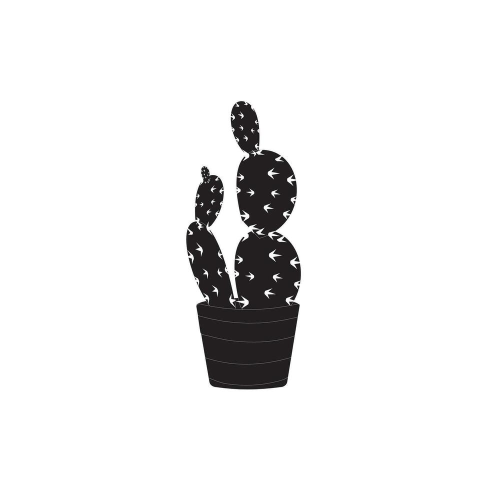 cactus icoon vector logo symbool woestijn bloem botanica fabriek tuin zomer tropisch illustratie tekening silhouet icoon