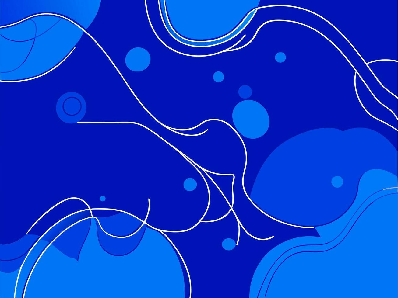 een blauw abstract achtergrond met een bundel van cirkels en lijnen vector