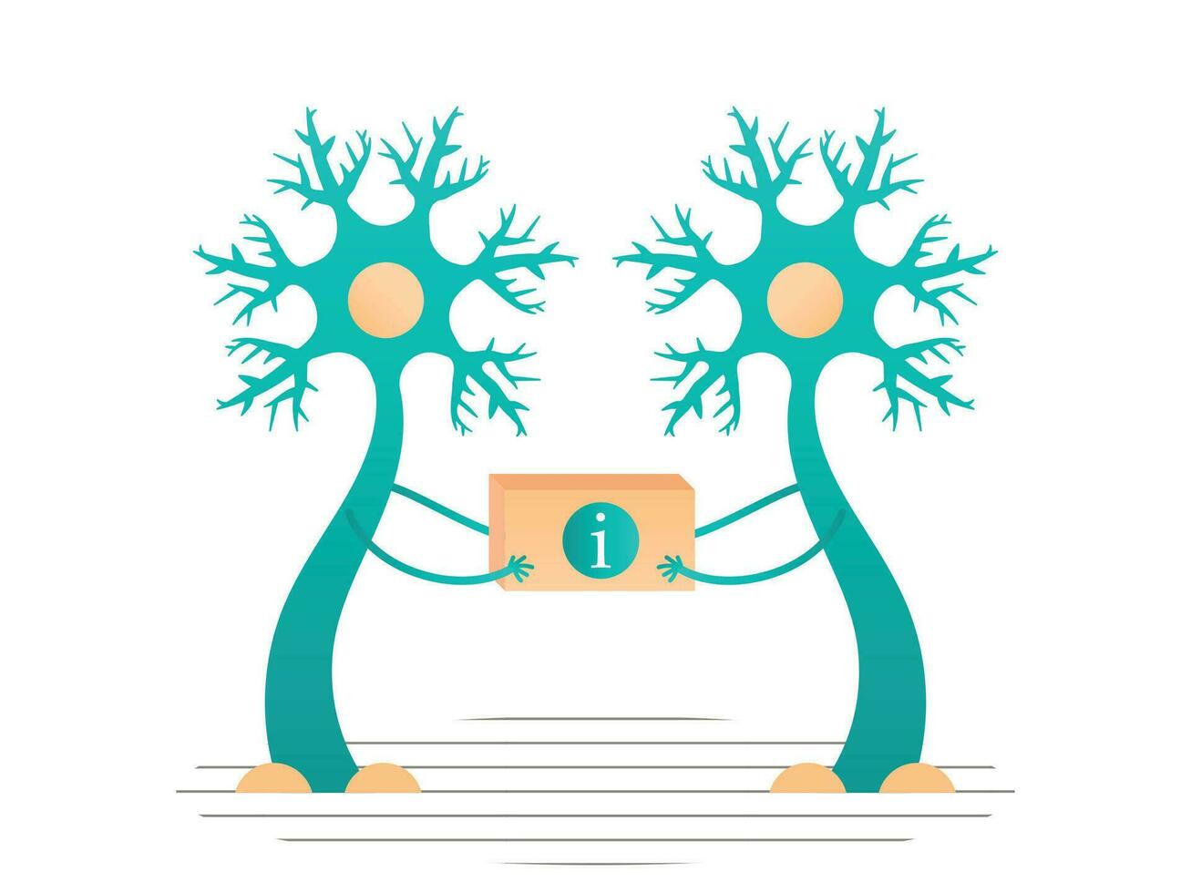 neuron en hersenen vector illustratie