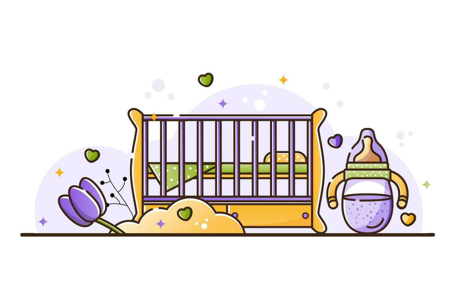 baby geboren lineal illustratie vector