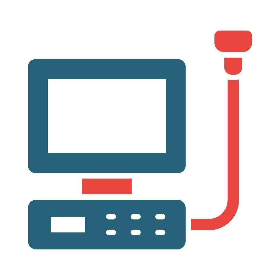 echografie machine vector glyph twee kleur icoon voor persoonlijk en reclame gebruiken.