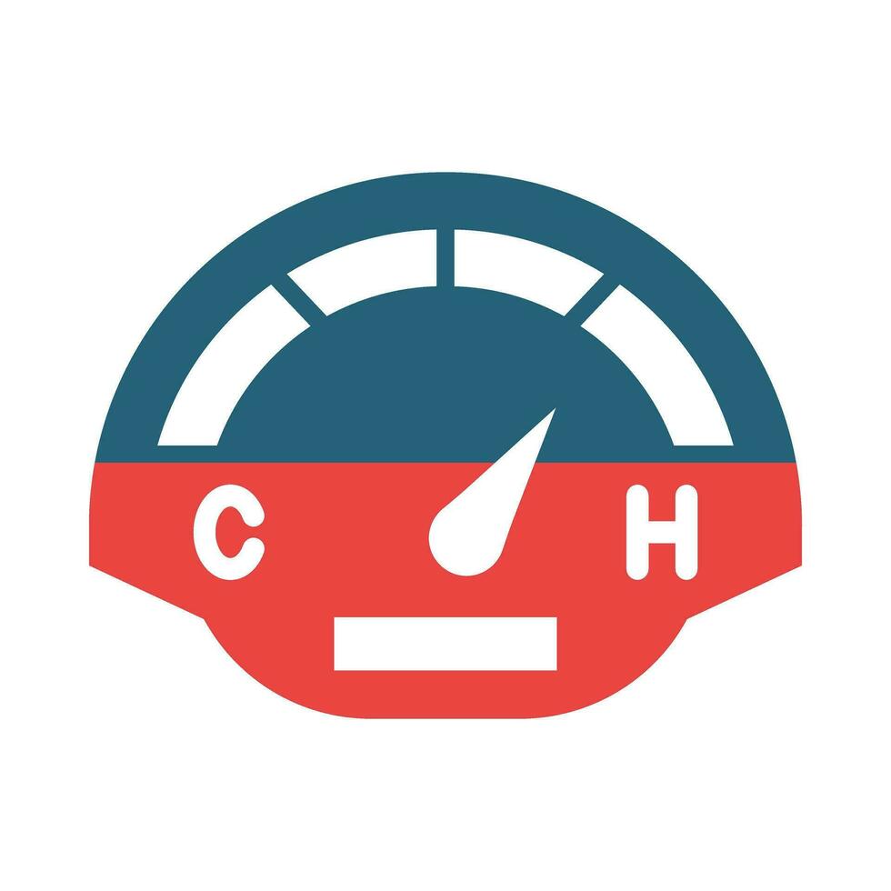 auto temperatuur vector glyph twee kleur icoon voor persoonlijk en reclame gebruiken.