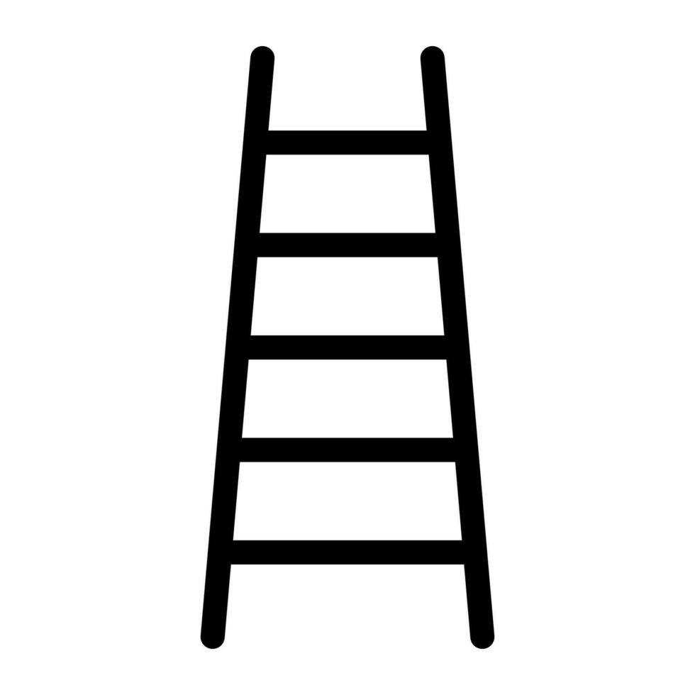 ladder silhouet icoon. gereedschap van beklimming omhoog en omlaag. vector. vector