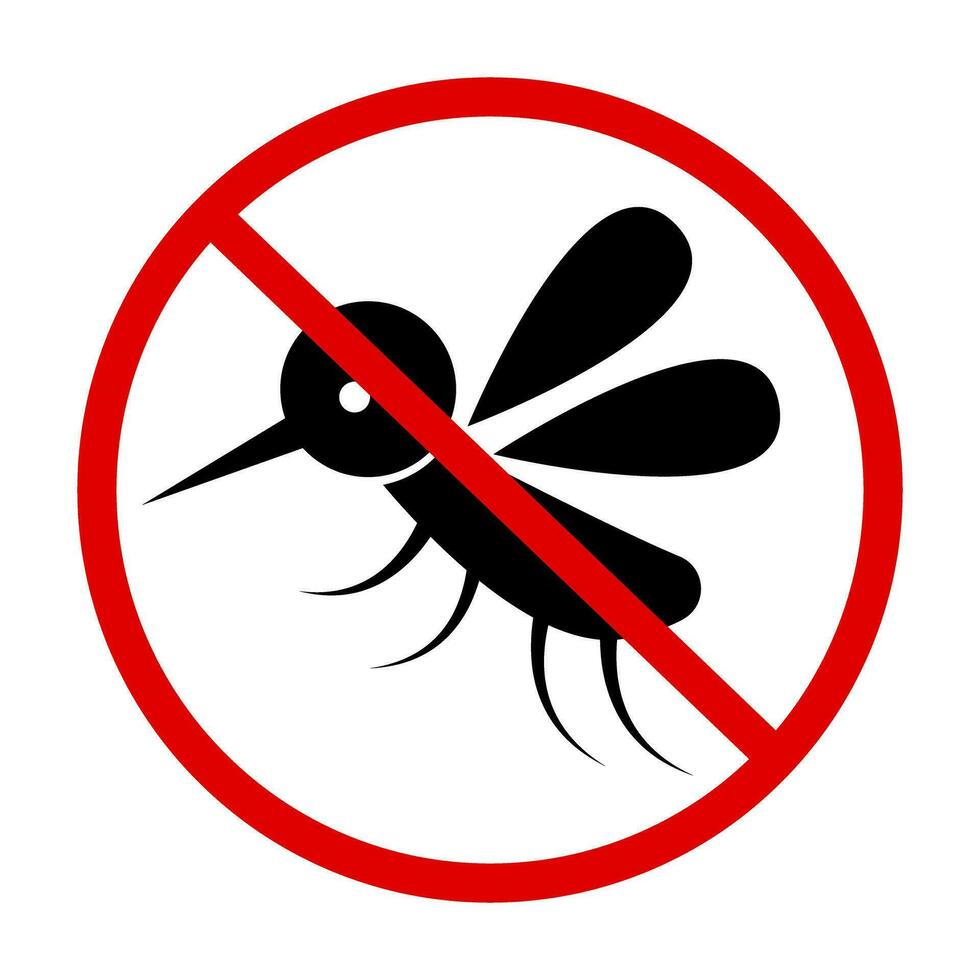 mug waarschuwing teken. voorzichtigheid malaria. vector. vector