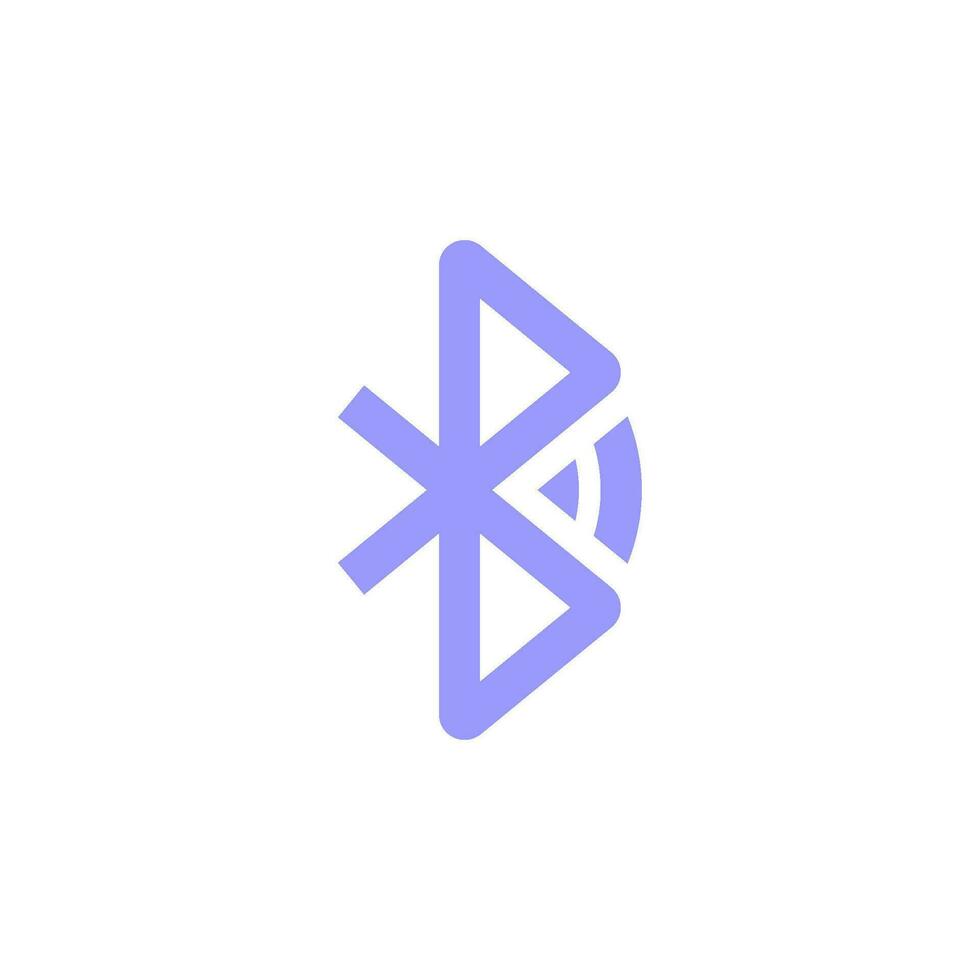 Bluetooth icoon in blauw voor technologie vector