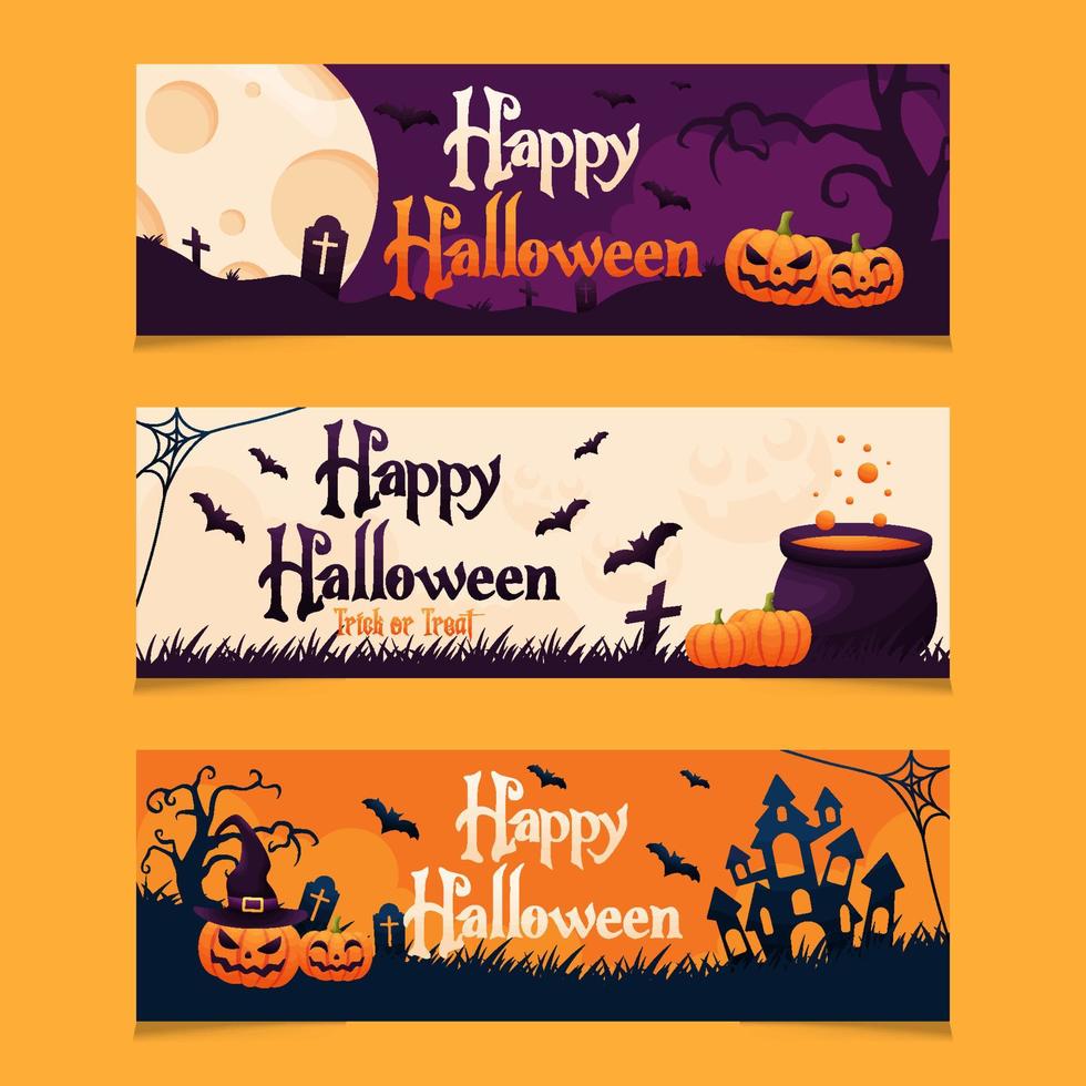 halloween festival banner collecties vector