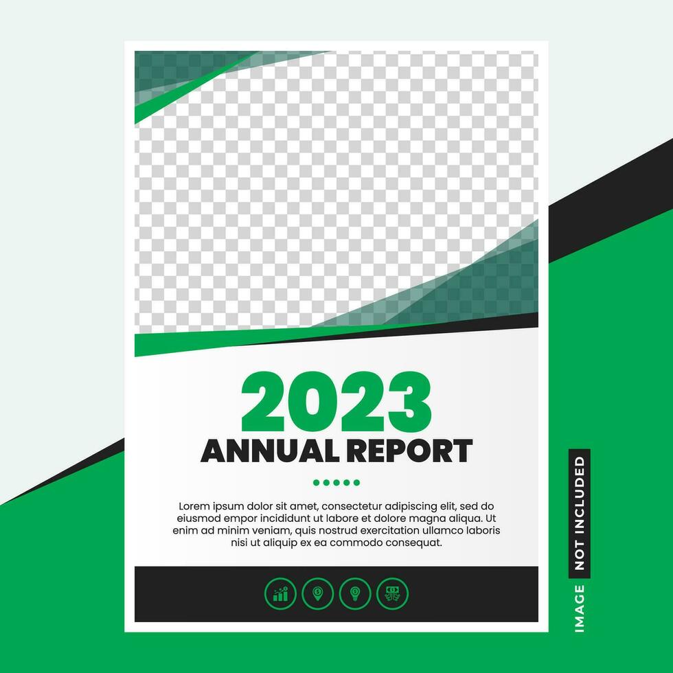 bedrijf jaar- verslag doen van Hoes bladzijde bewerkbare vector
