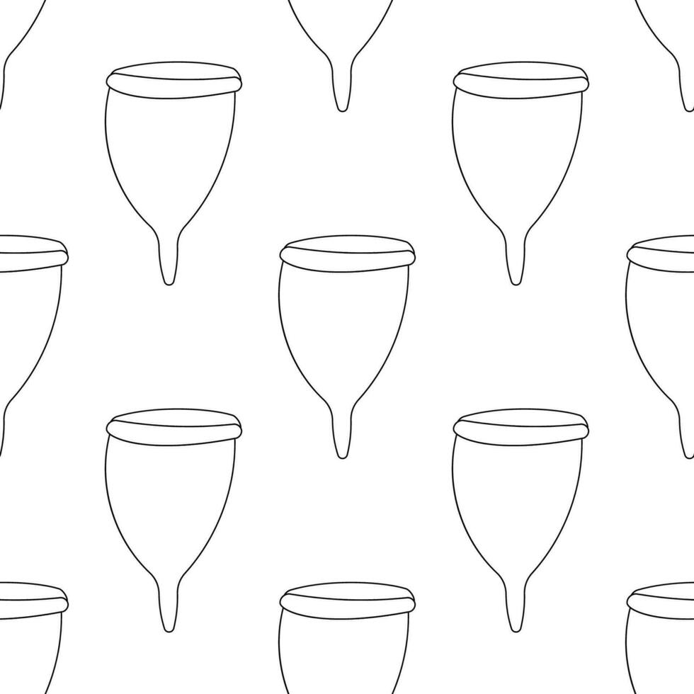 menstruatie- cups eco Dames bloed recyclebaar patroon vector