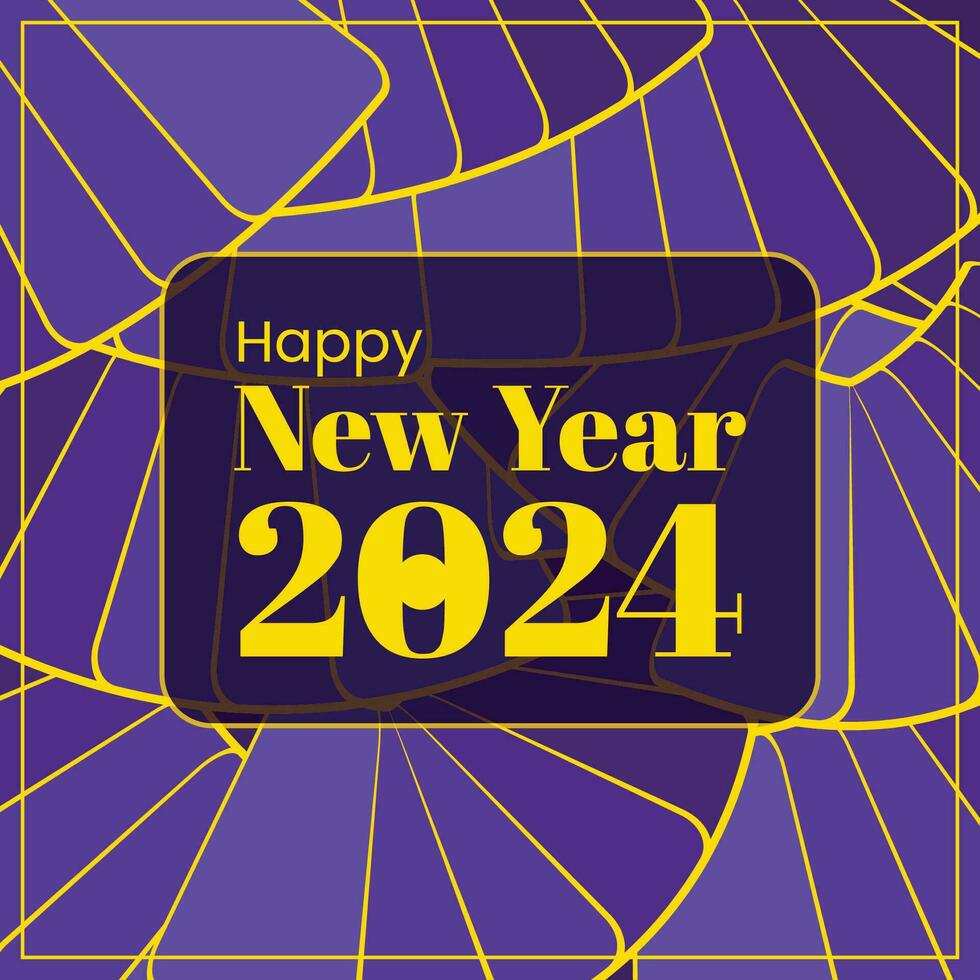 vector gelukkig nieuw jaar 2024 abstract achtergrond vlak ontwerp