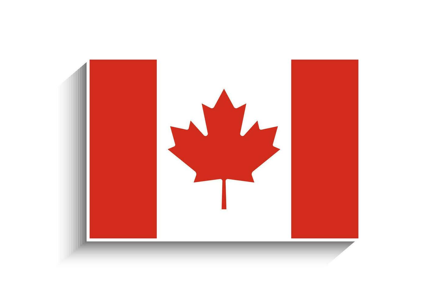vlak rechthoek Canada vlag icoon vector