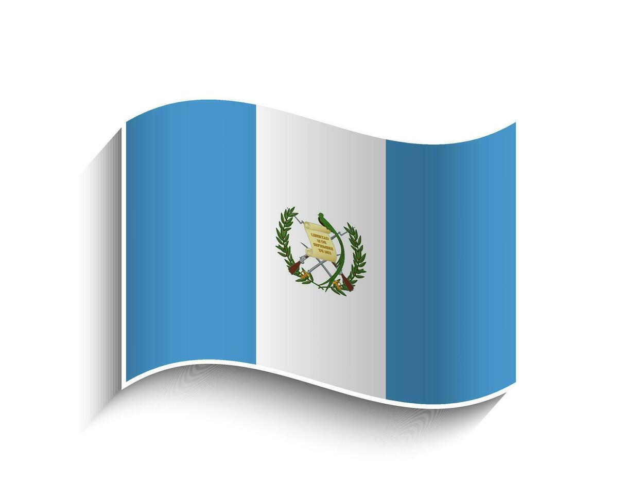 vector Guatemala golvend vlag icoon