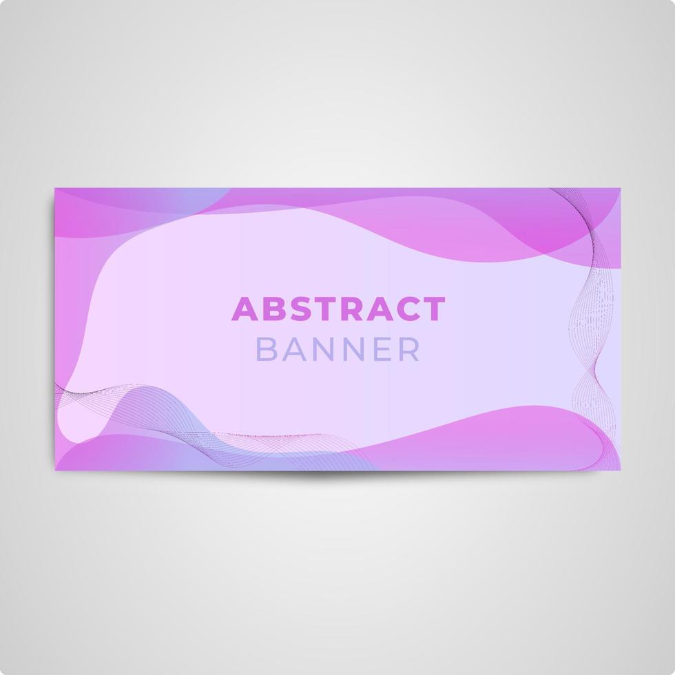 moderne paarse abstracte banner websjabloon met golven element vector