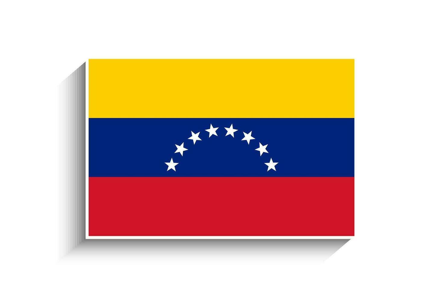 vlak rechthoek Venezuela vlag icoon vector