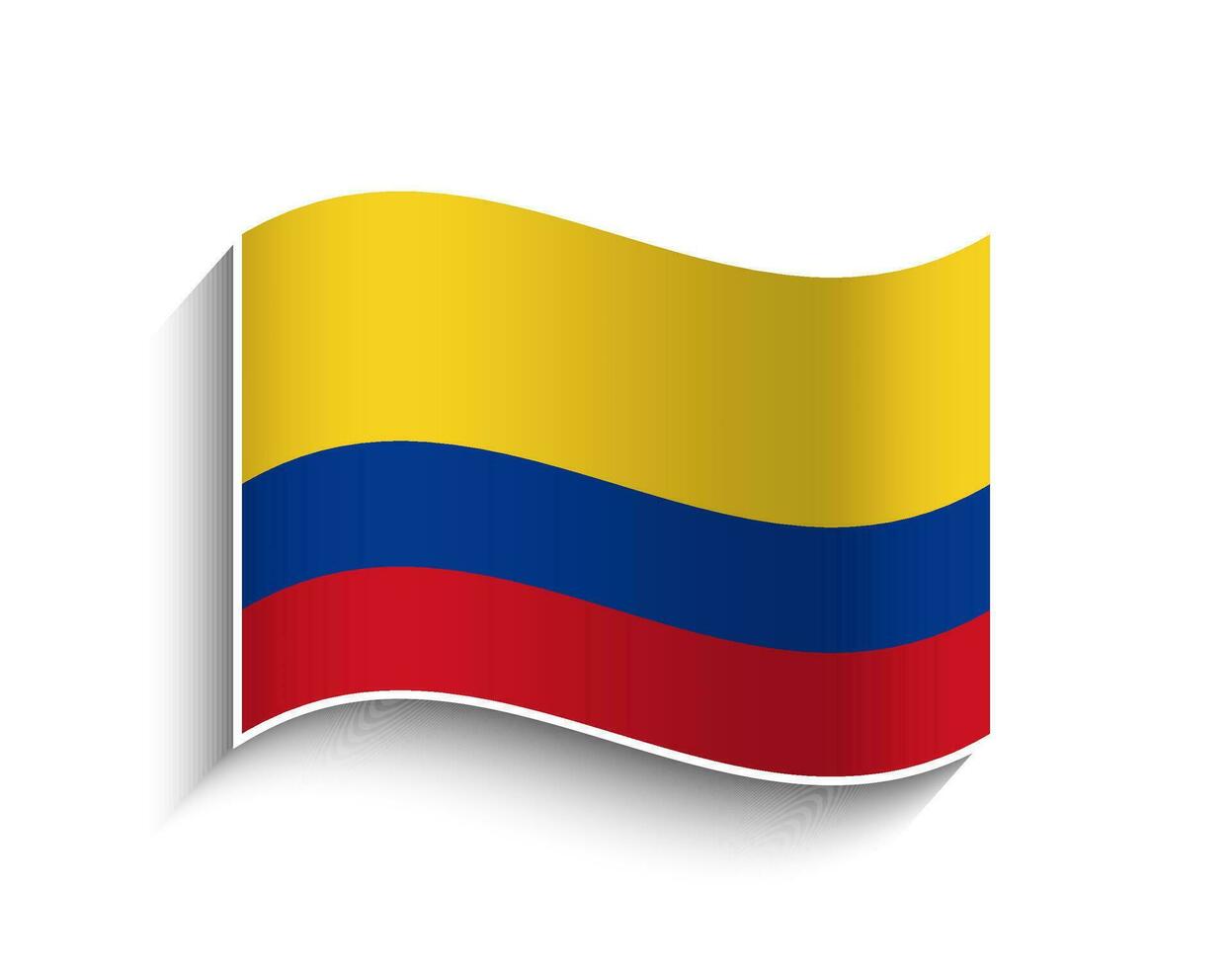 vector Colombia golvend vlag icoon