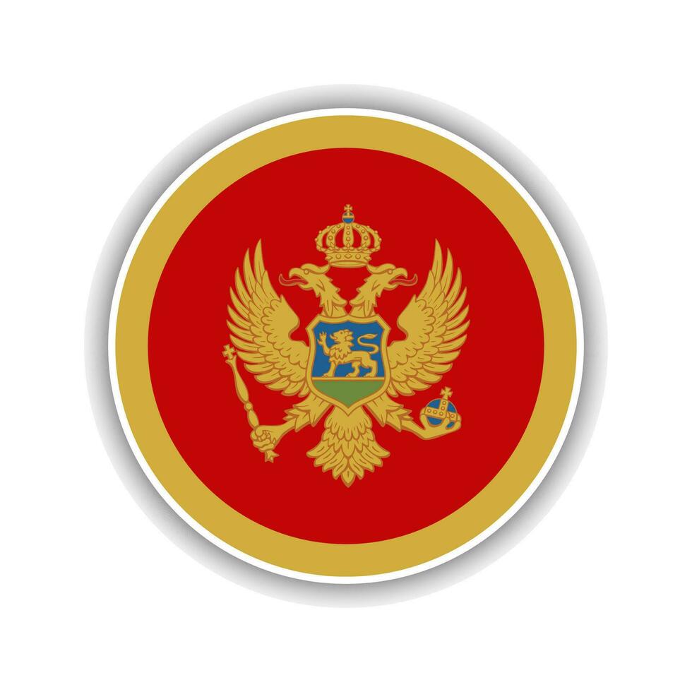 abstract cirkel Montenegro vlag icoon vector
