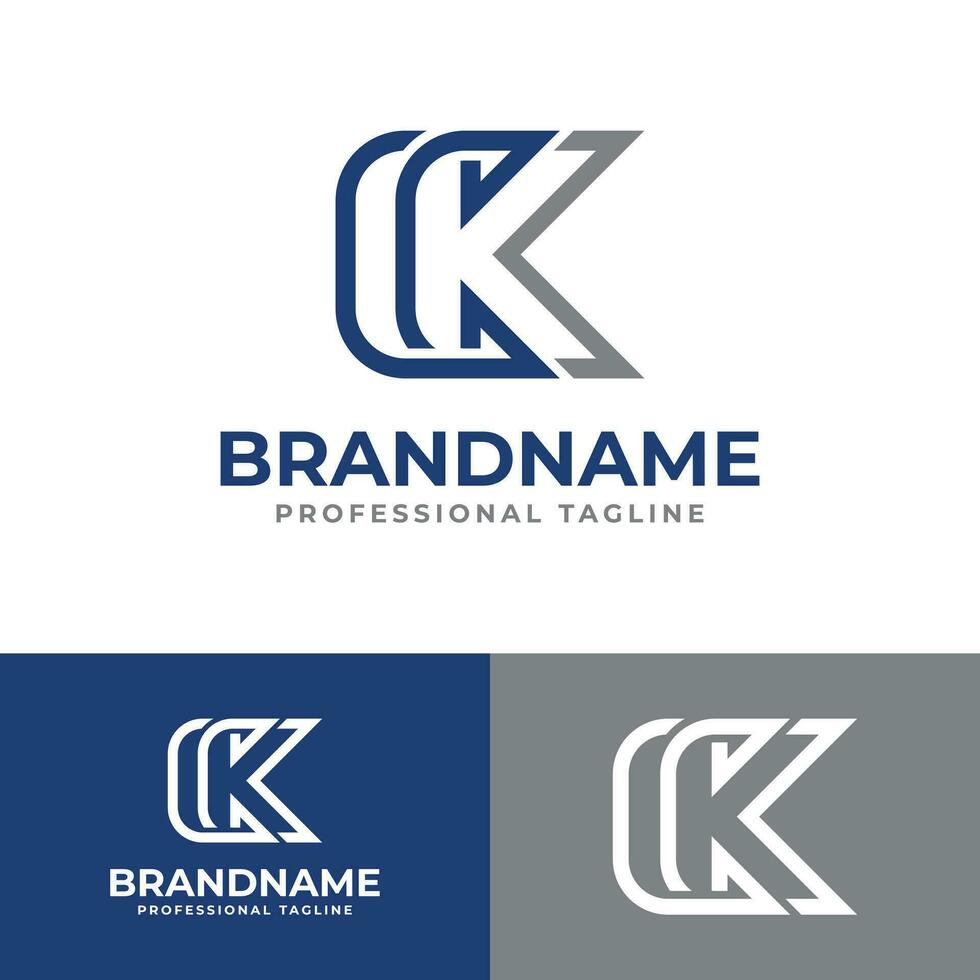 brief ck of kc logo, geschikt voor ieder bedrijf met kc of ck initialen. vector