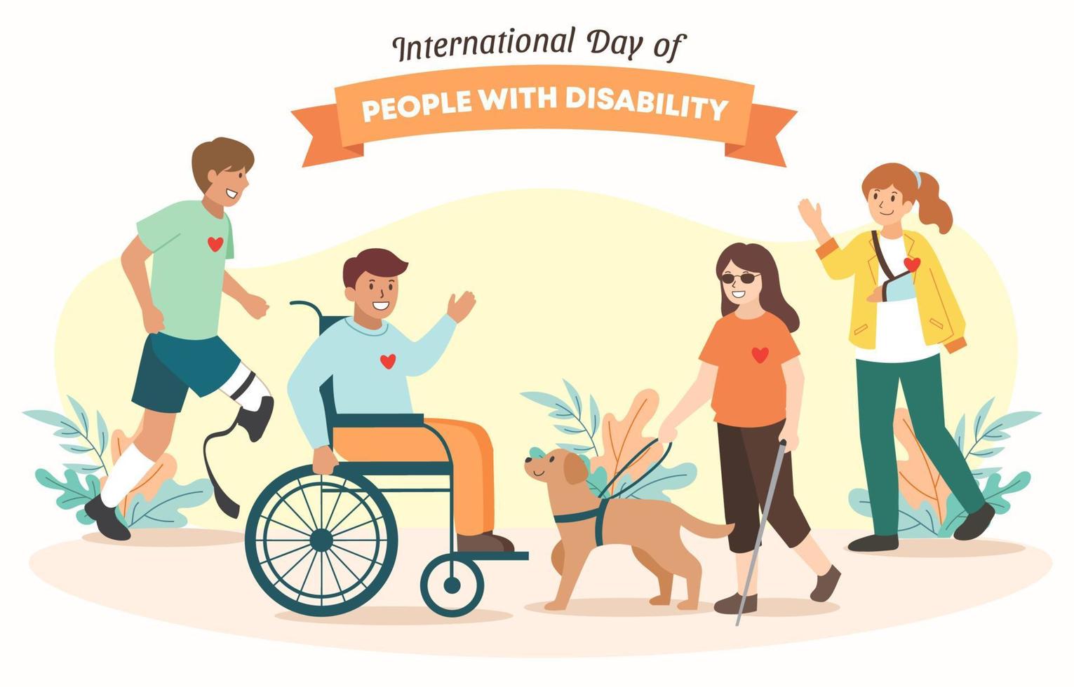 internationale dag van mensen met een handicap vector