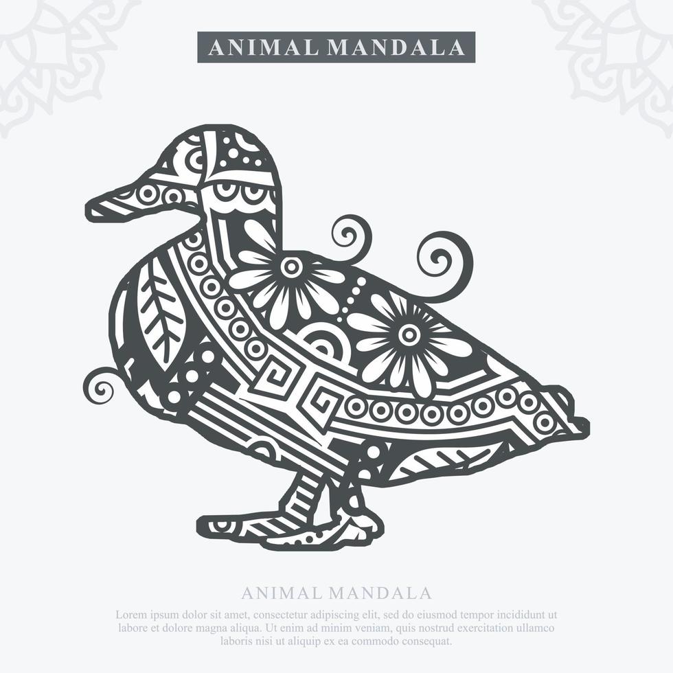 dierlijke mandala-vector. dierlijke kunst. vectorillustratie. vector
