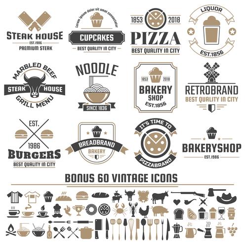 Vintage Retro Vector Labels voor banner