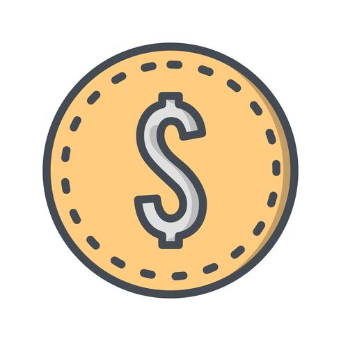 Vector Dollars munt pictogram