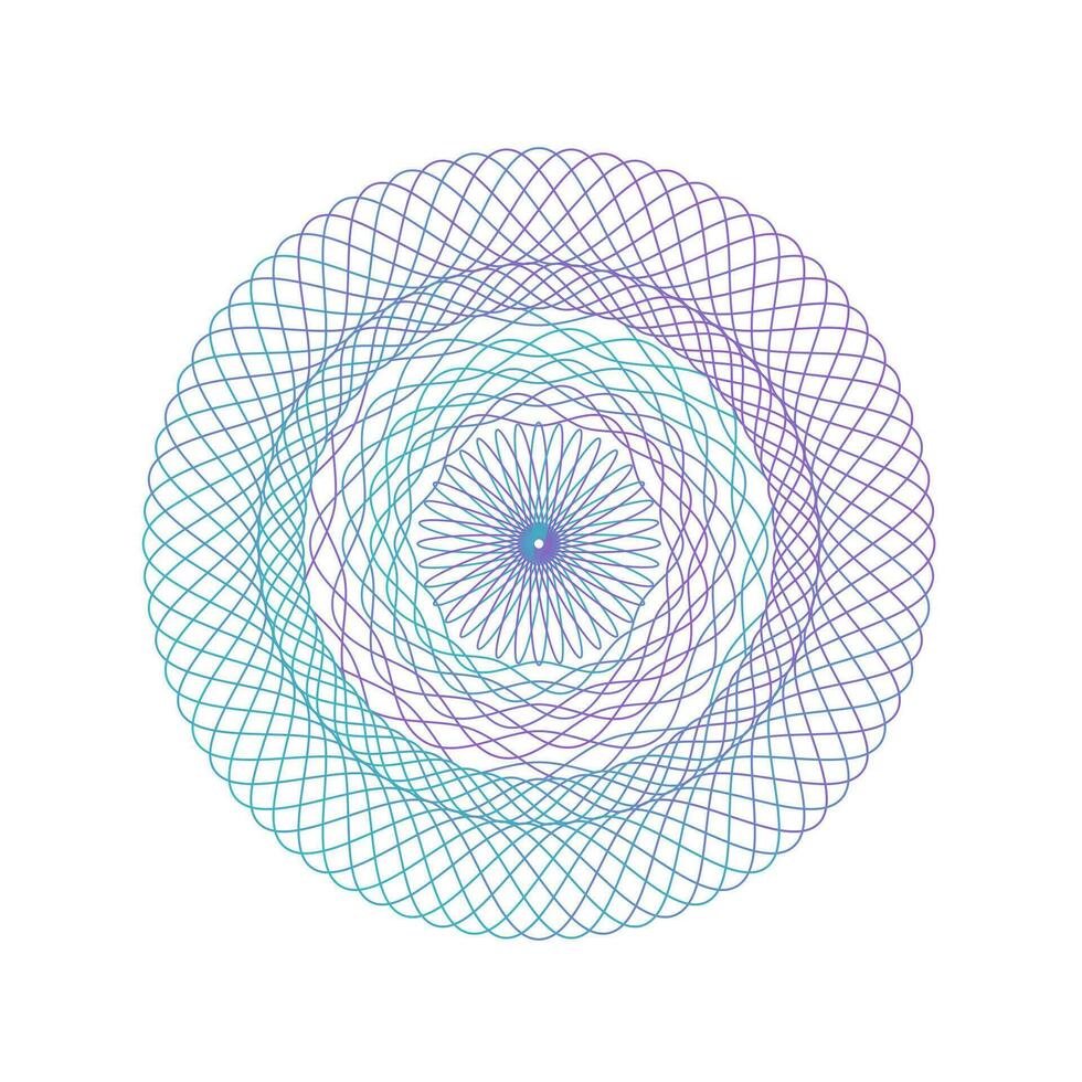 guilloche cirkel grens kader single geïsoleerd vector element.