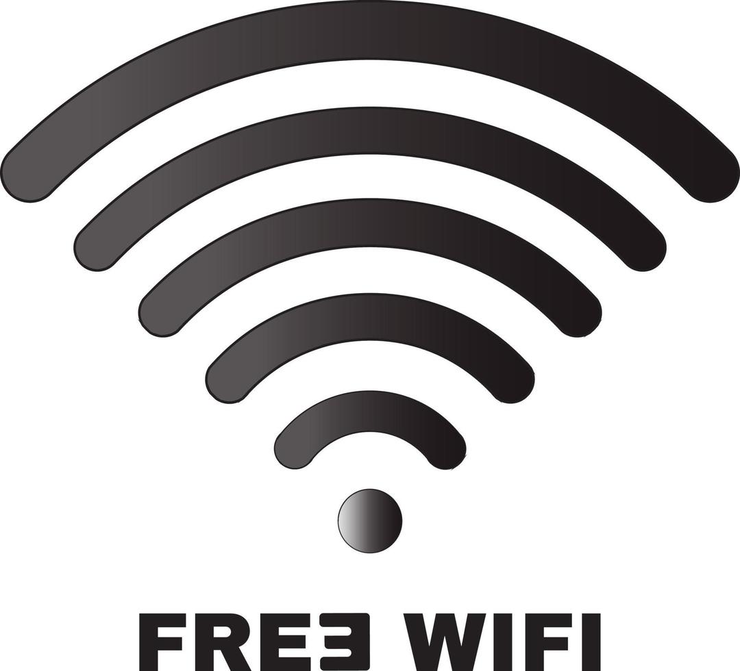 wifi-logo voor coffeeshops of plaatsen die gratis wifi bieden vector