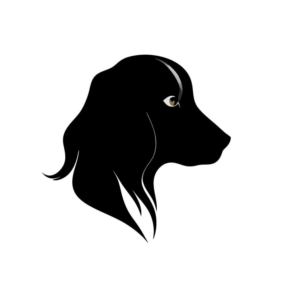 hond hoofd zwart grafisch schetsen geïsoleerd Aan wit achtergrond. schattig zwart hond geïsoleerd Aan een wit. hond silhouet icoon. vector illustratie van een honden hoofd Aan een wit achtergrond.