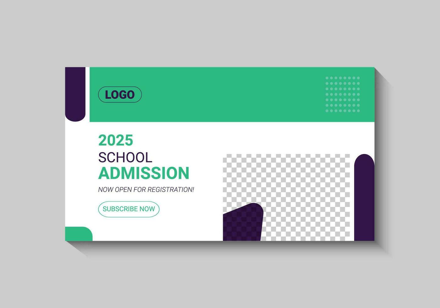 vlak ontwerp school- toelating web banier vector