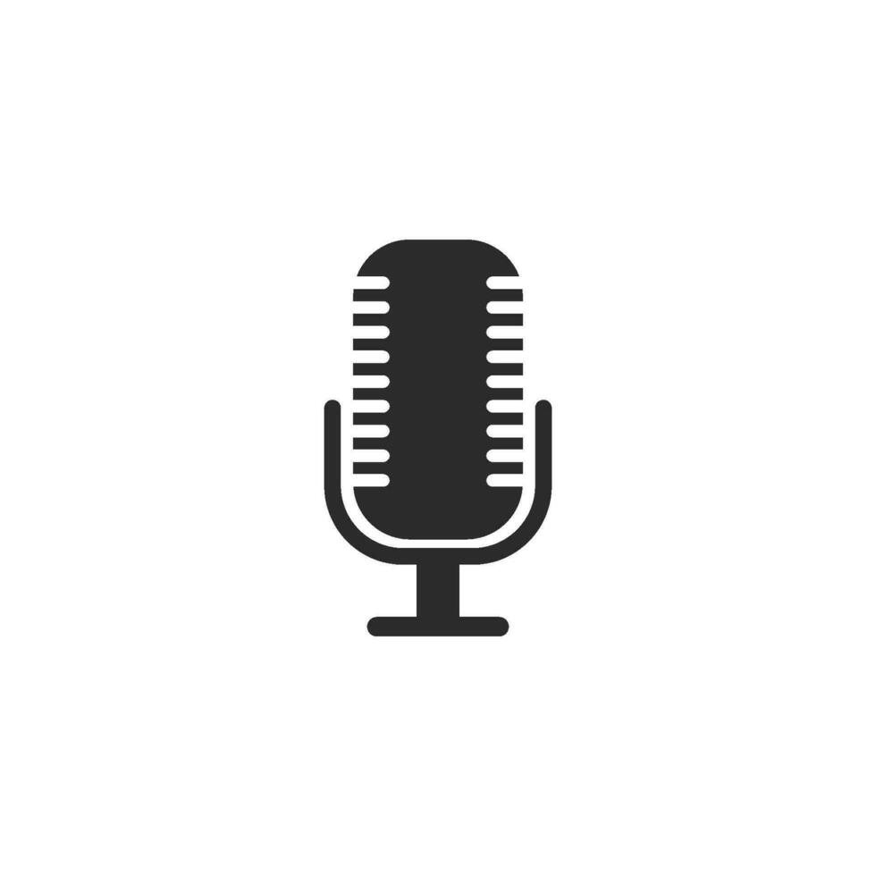 microfoon podcast logo icoon vector