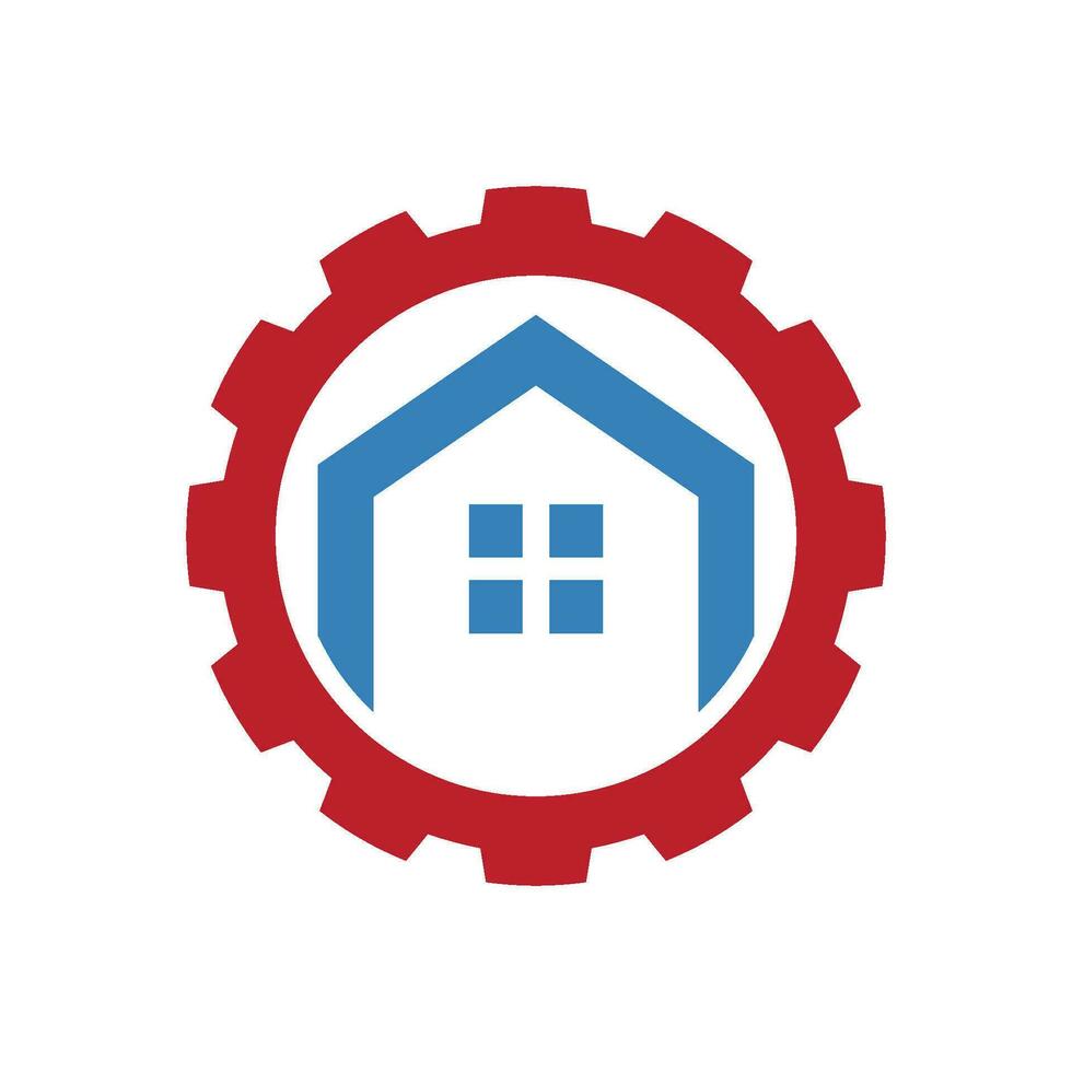 huis onderhoud logo icoon vector