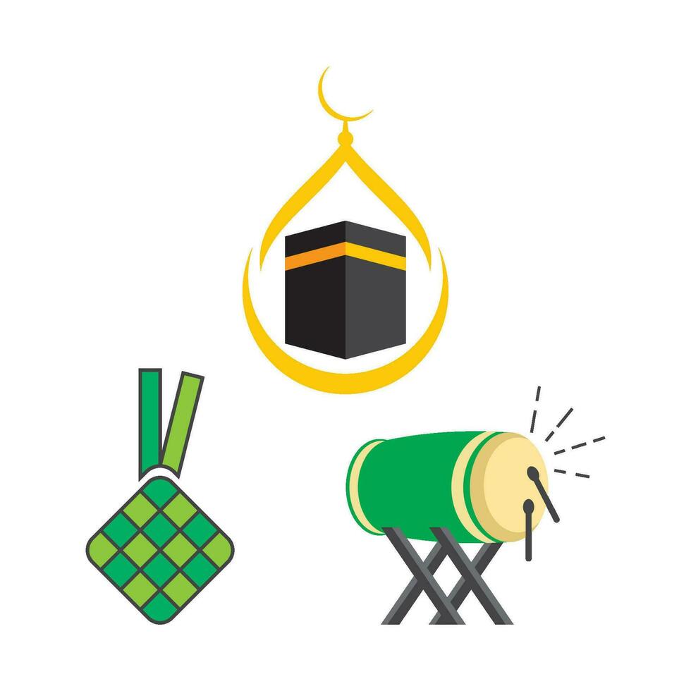 islamitisch trommelpictogram vector