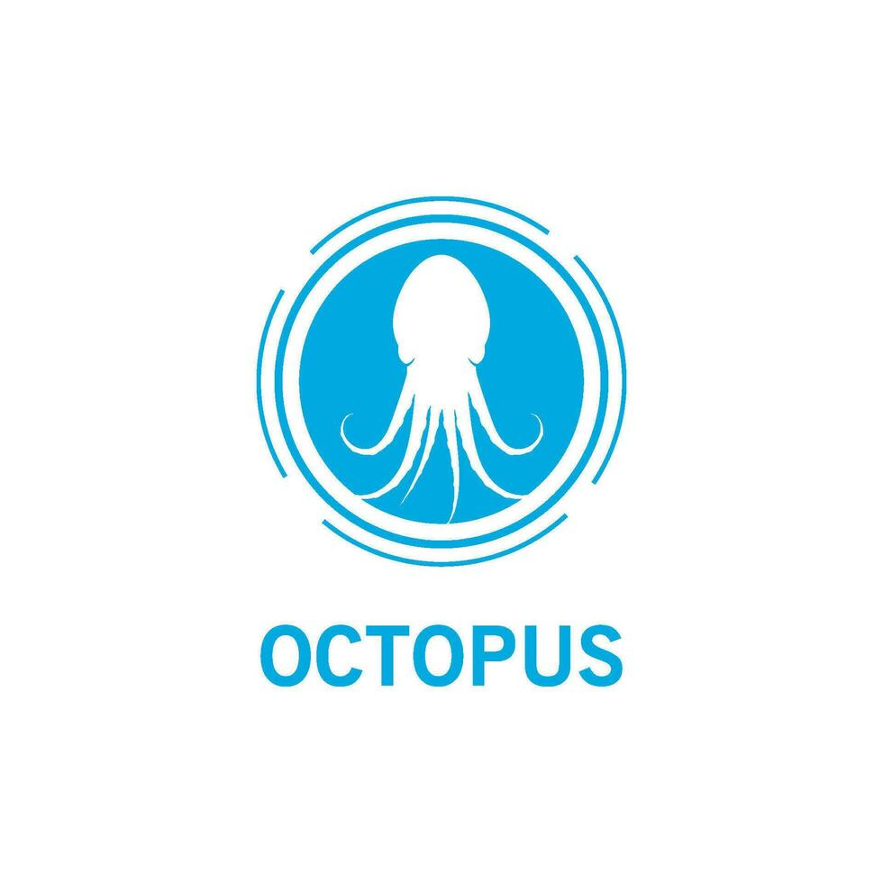 octopus logo ontwerp vector