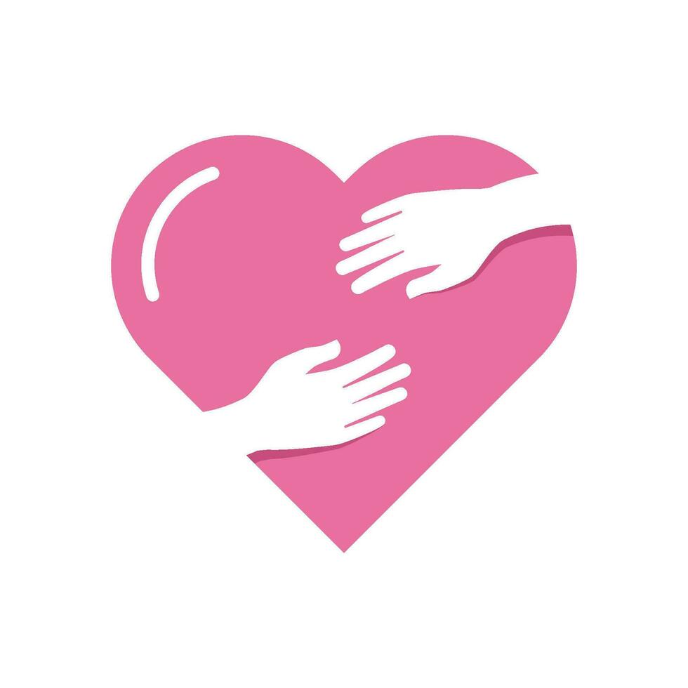 liefde hand- logo icoon vector