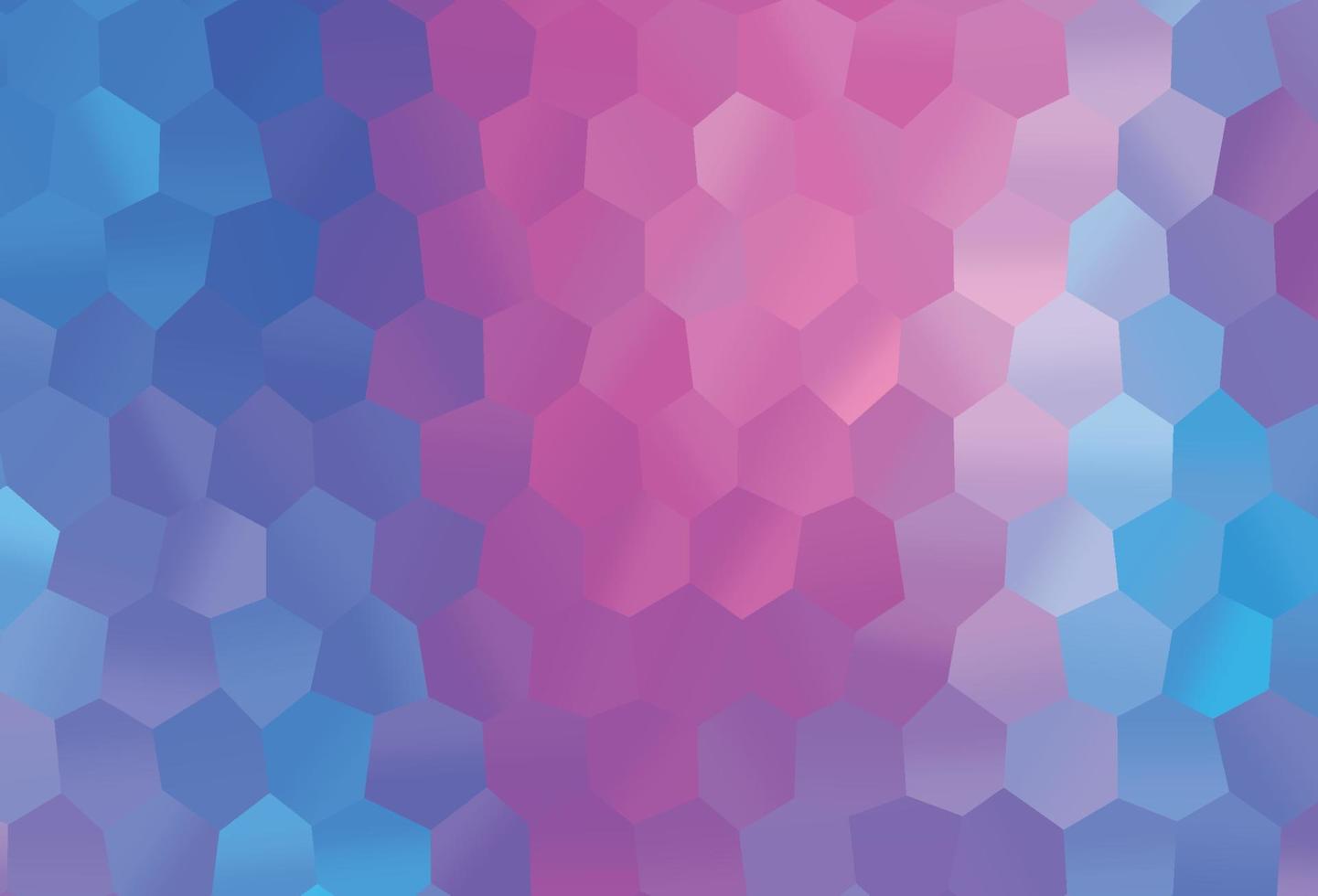 lichtroze, blauw vectorpatroon met kleurrijke zeshoeken. vector