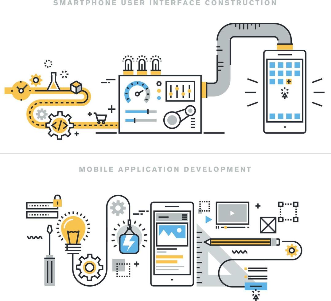 ontwerp en ontwikkeling van mobiele applicaties vector