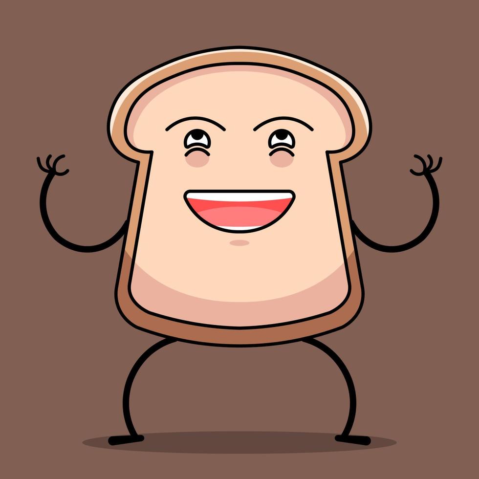 schattige toast met kwade uitdrukking vector