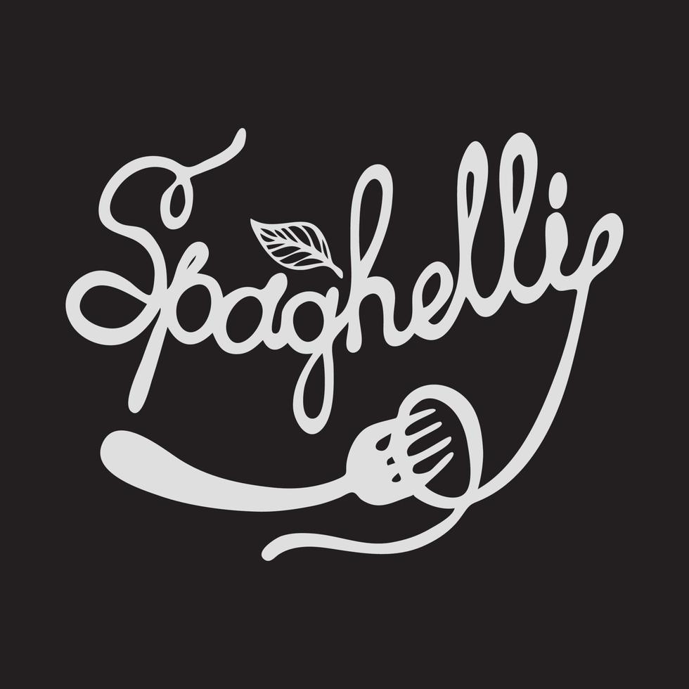 woord spaghetti gestileerd als een stijlvol logo - vector