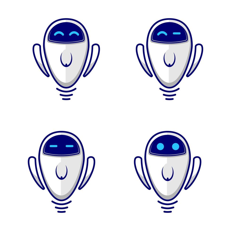 schattig robot webpictogram of logo vector