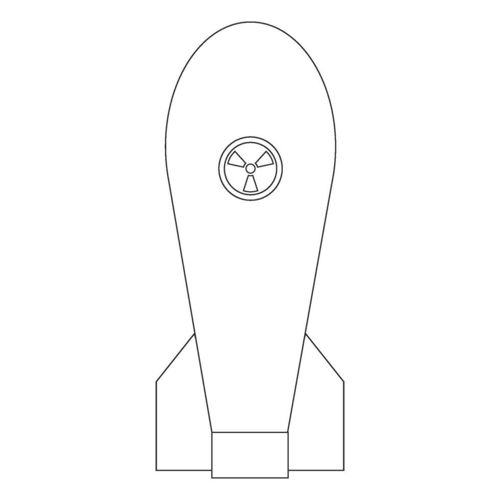 nucleair bom pictogram, vector