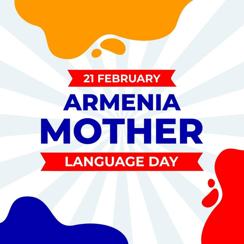 moeder taal dag. de dag van Armenië illustratie vector achtergrond. vector eps 10