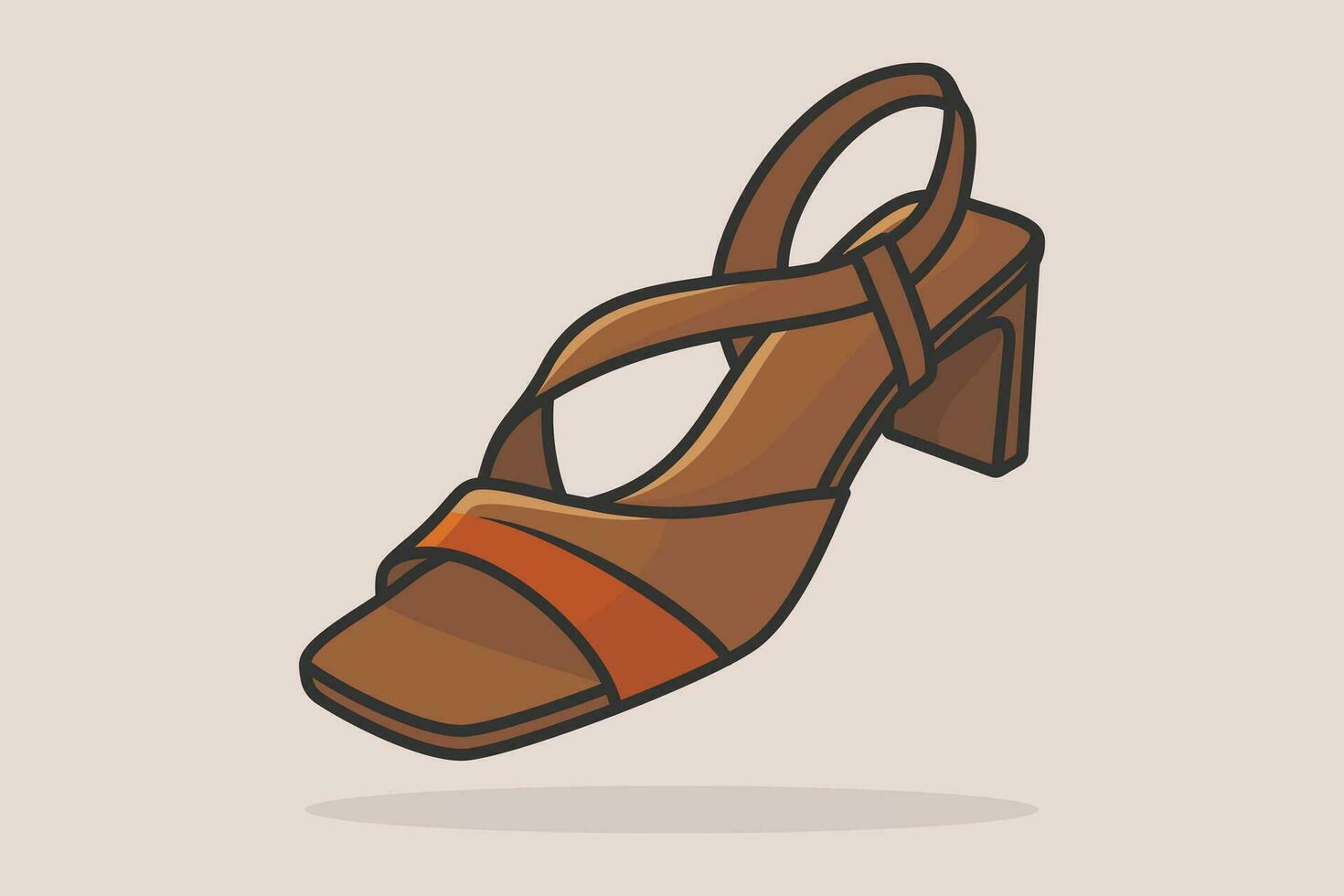 vrouw mode sandaal schoen vector illustratie. schoonheid mode voorwerpen icoon concept. glanzend helder kleurrijk vrouw schoenen sandaal voor mode vector ontwerp.