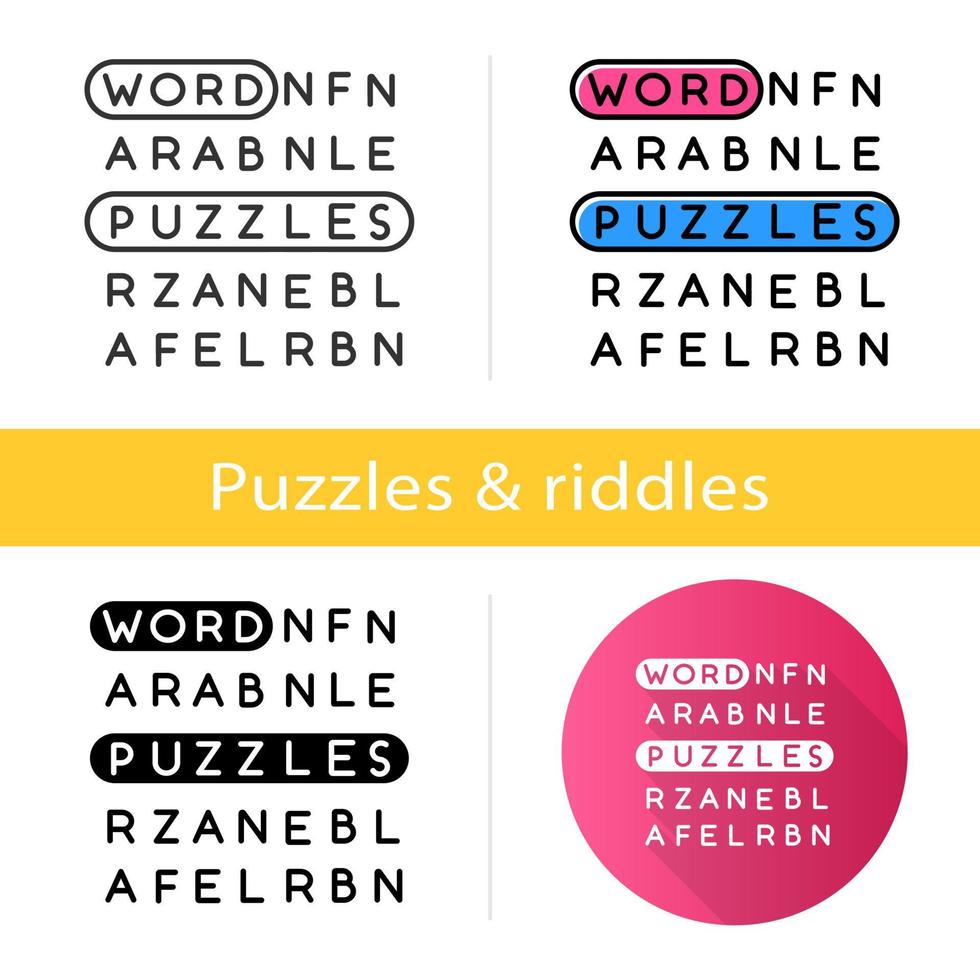 woord puzzel icoon vector