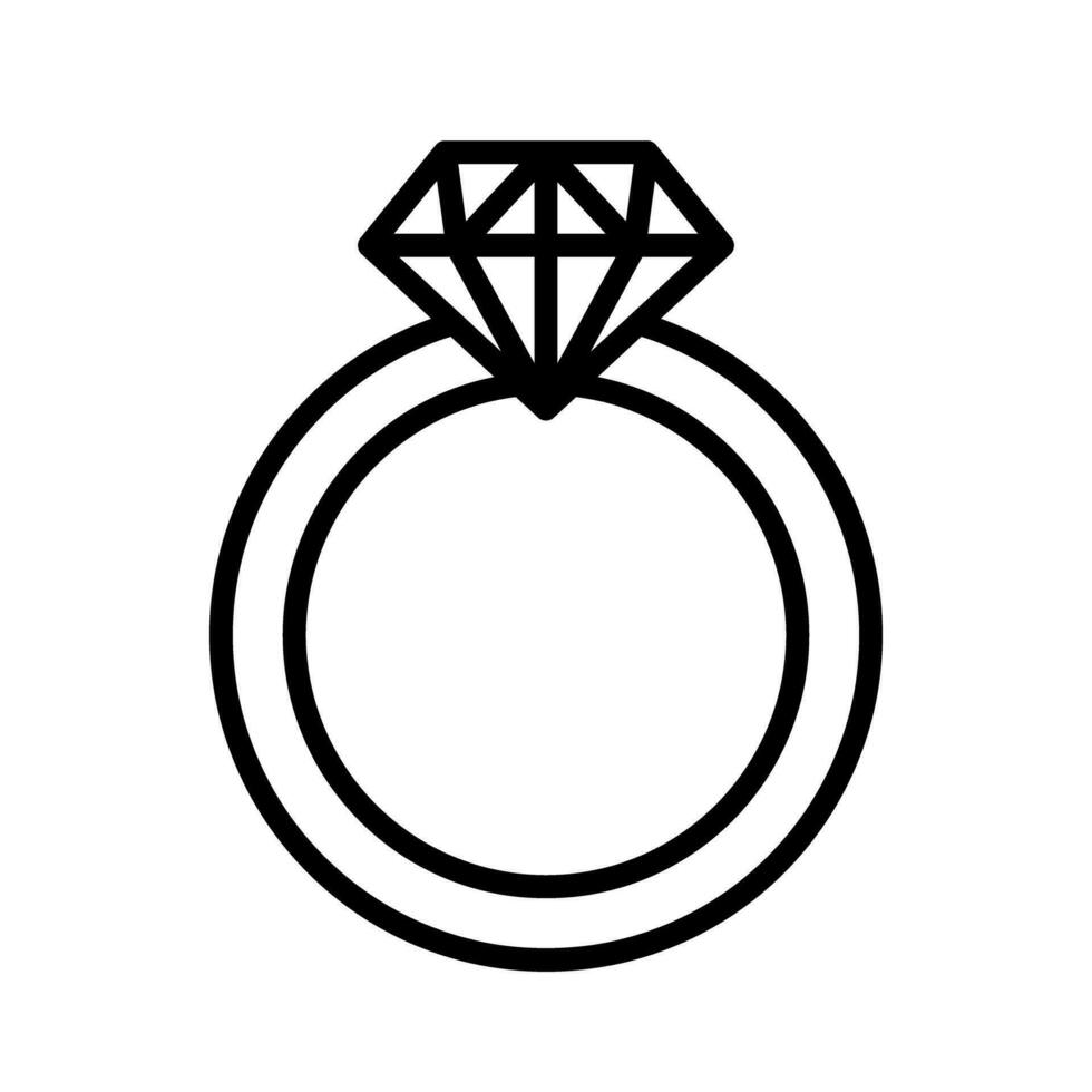 gemakkelijk juwelen ring icoon. vector. vector