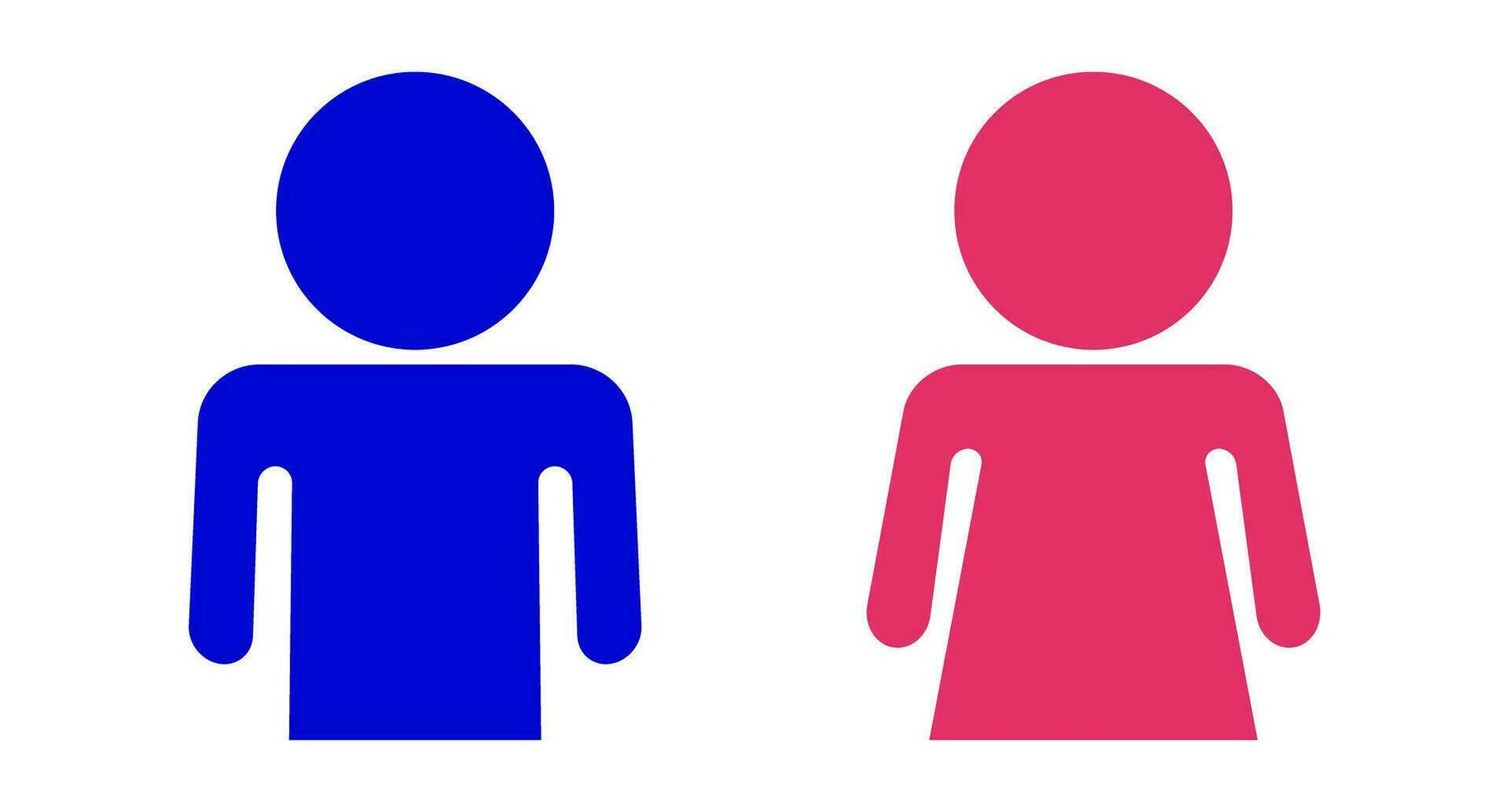 reeks van mannetje en vrouw toilet symbolen pictogrammen. vector. vector