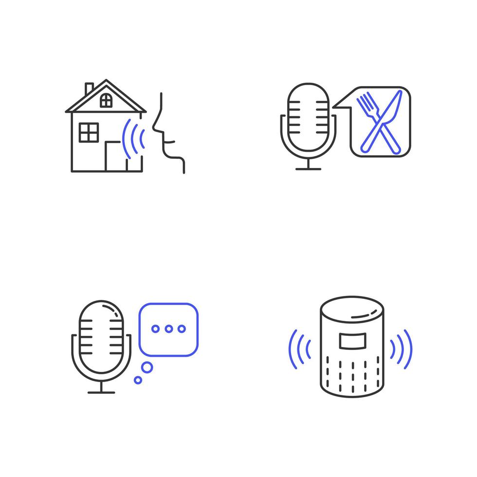 afstandsbediening systeem lineaire pictogrammen set vector