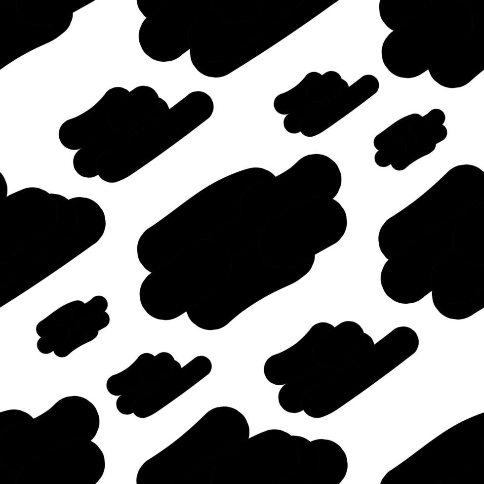 naadloze zwart-wit patroon met abstracte vormen. vector