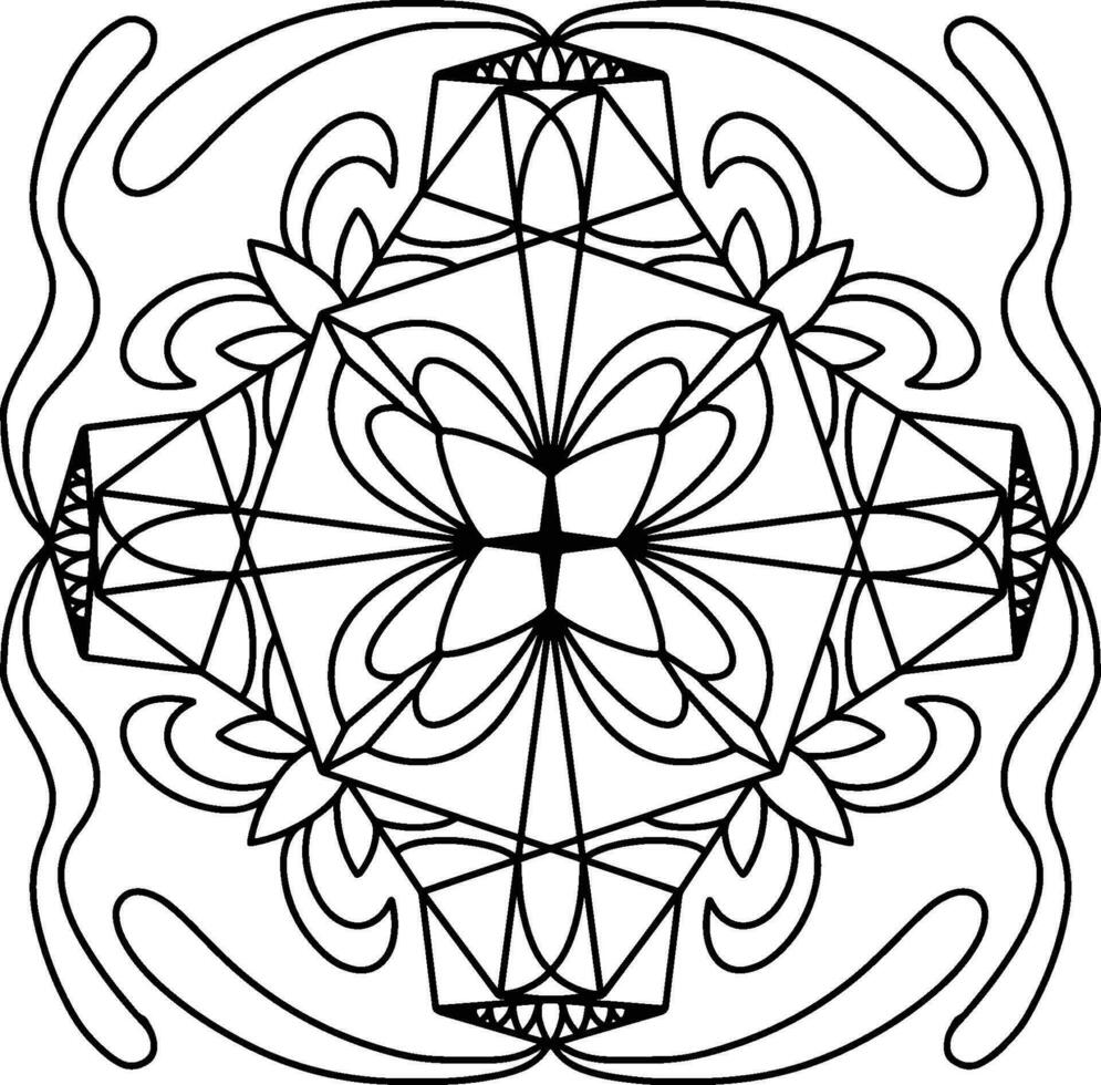 mandala bloem schets kunst acht, mooi zo voor grafisch ontwerp en decoratief middelen vector