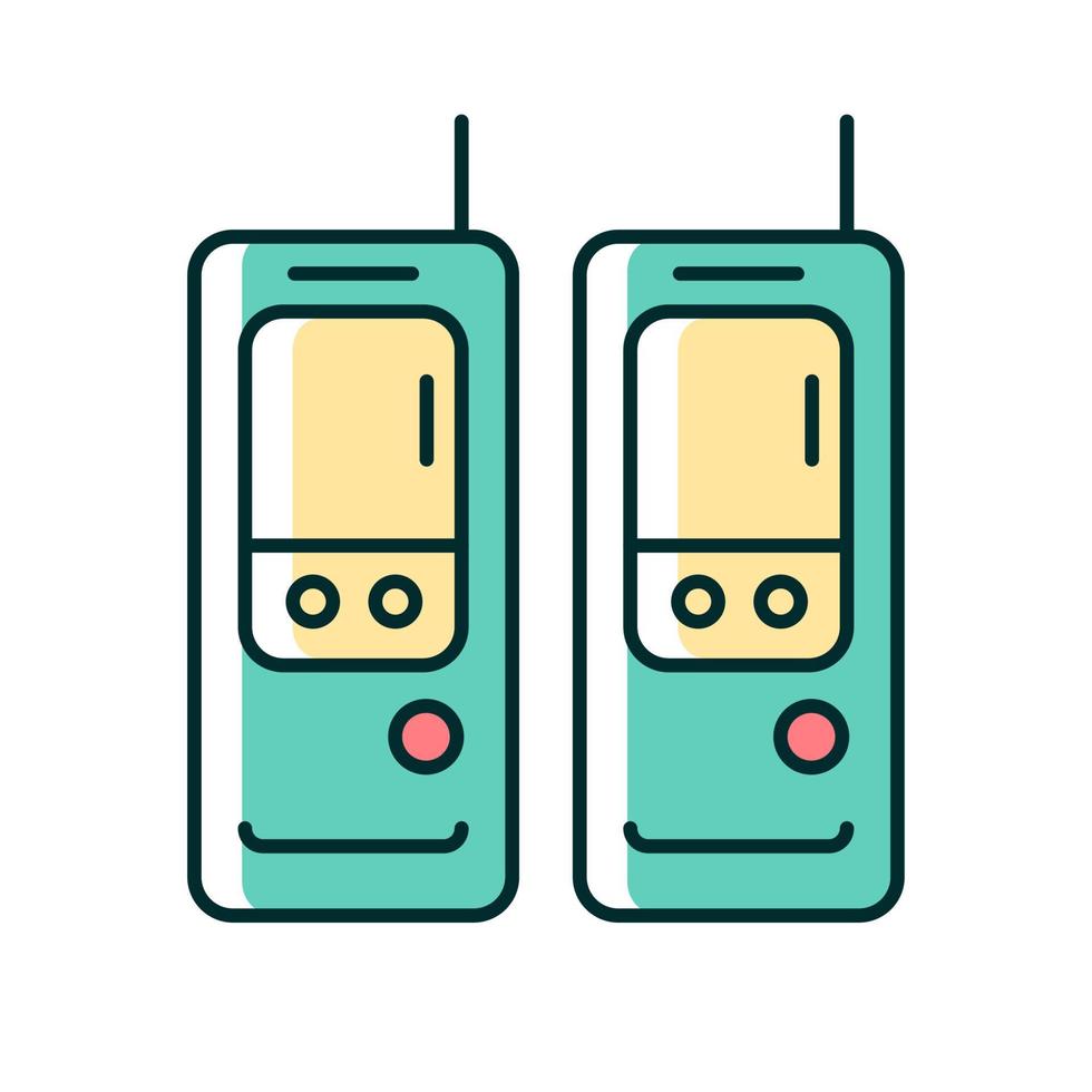 walkie-talkie rgb kleurenpictogram vector