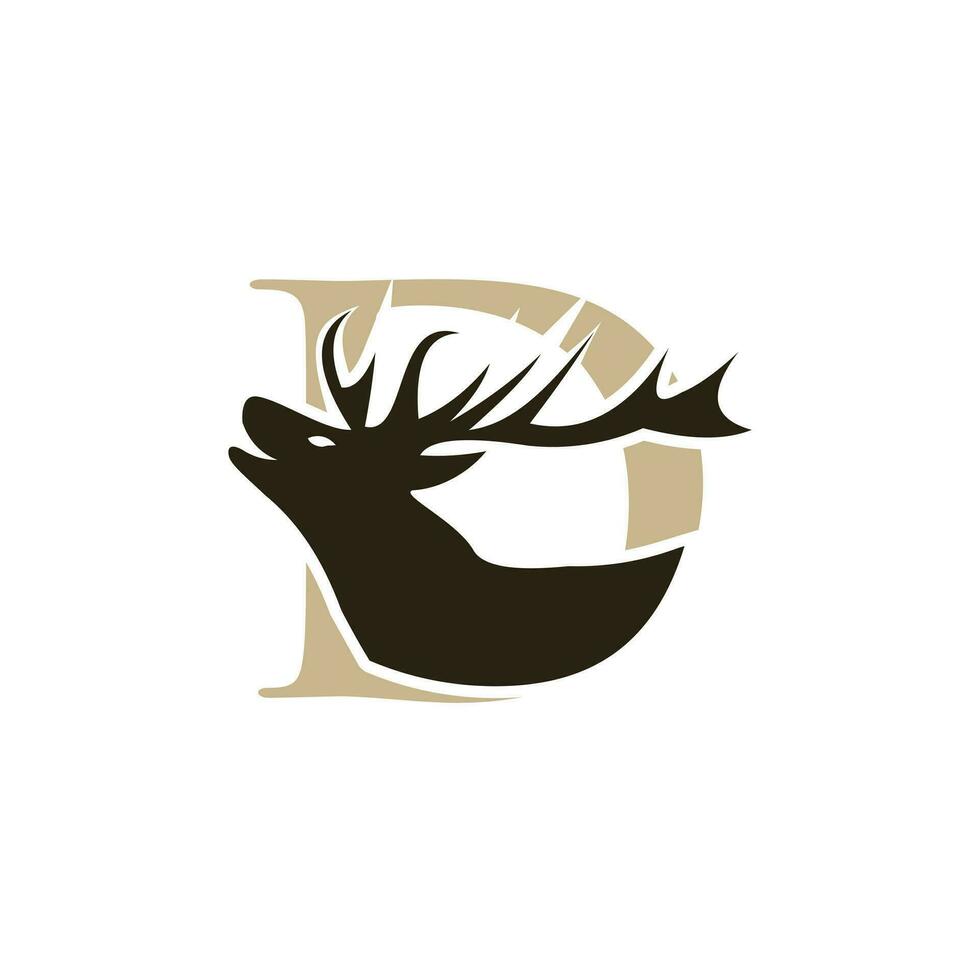 hert hoofd logo ontwerp sjabloon met brief d combinatie uniek premie vector